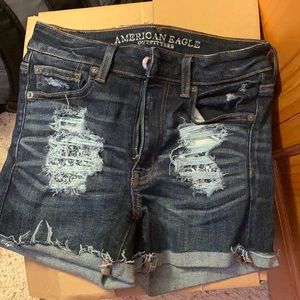 american eagle high rise shorts